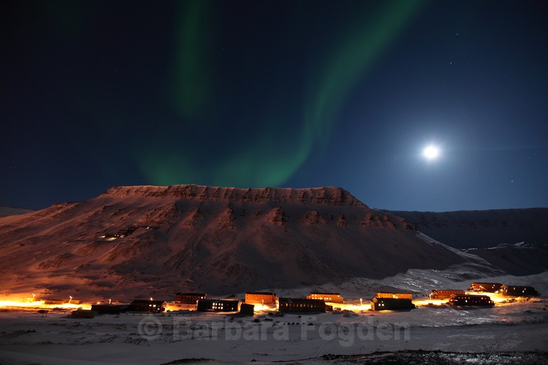 Northern light over Nybyen - Polar night