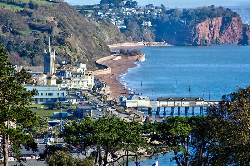 TS101 - Looking down on Teignmouth - Greetings Cards Teignmouth and Shaldon