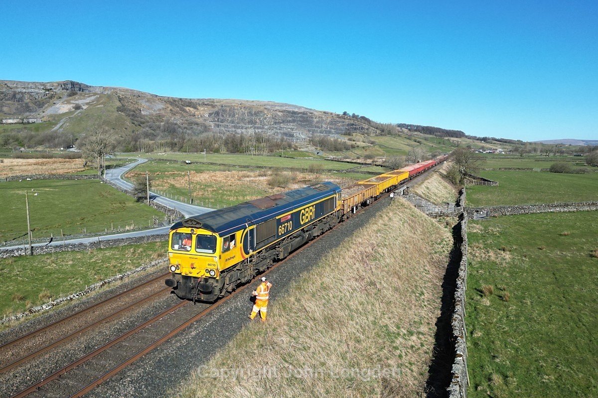 JL - 6.4.25 66710 6G62 Settle - Bescot, Helwith Bridge 2 - Latest shots