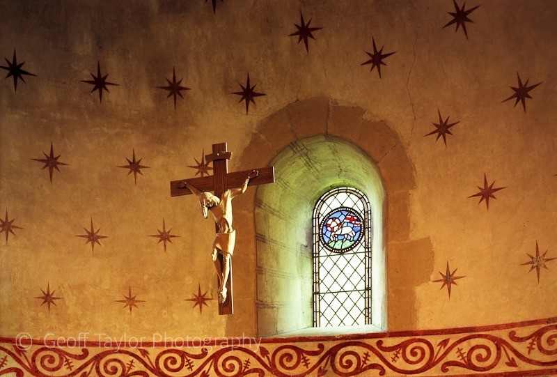 Apse with Agnus Dei window - St Botolph, Swyncombe