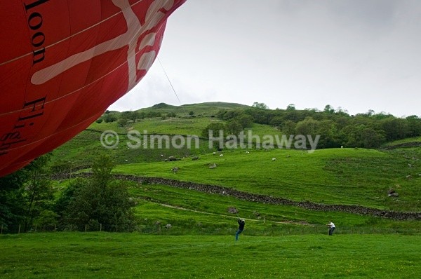 Launch time at Kentmere - English Lake District from Hot Air Balloon