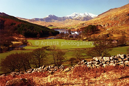 Snowdon pinnacles spring snow Z82-1 - Sceniks.com - Snowdonia landscape photographs by Dave O'Shea