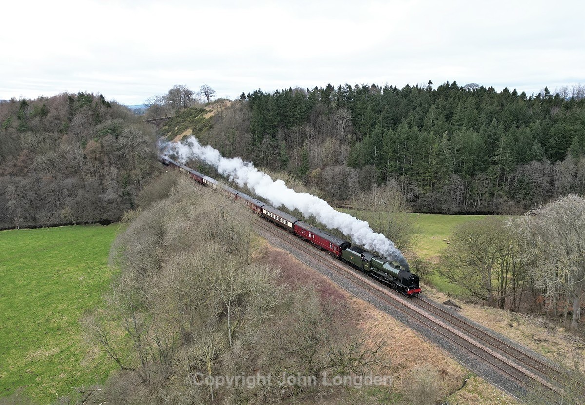 JL - 11.2.23 Royal Scot 46115 1A87 Carlisle - Euston, Newbiggin - Newbiggin