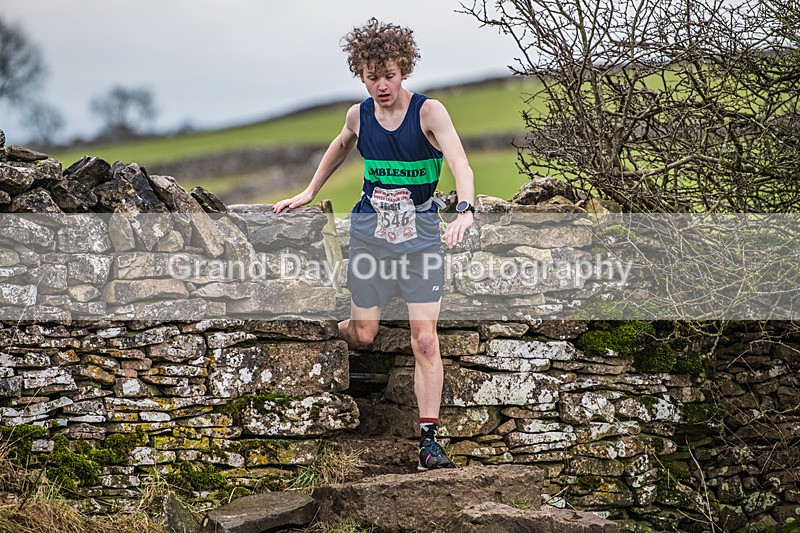 Cunswick U15  U17-16 - Kendal Winter League Cunswick Scar Junior Under 15 & 17 Fell Races Sunday 26th January 2025