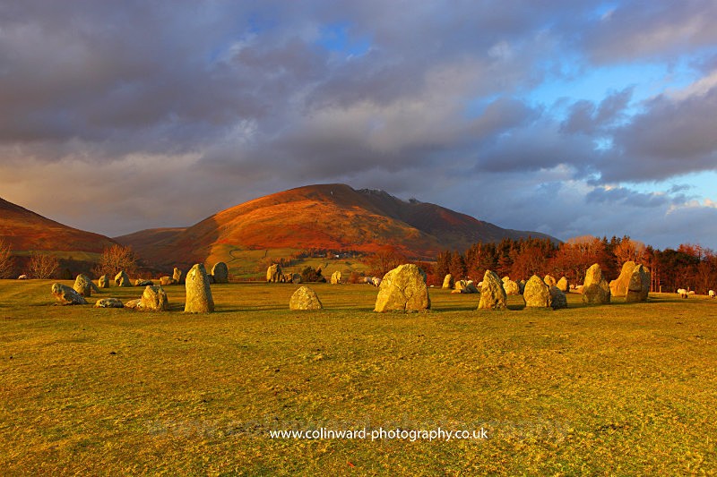 Castlerigg stone circle with Blencathra in the background    ref 5017 - The Pennines and Cumbria
