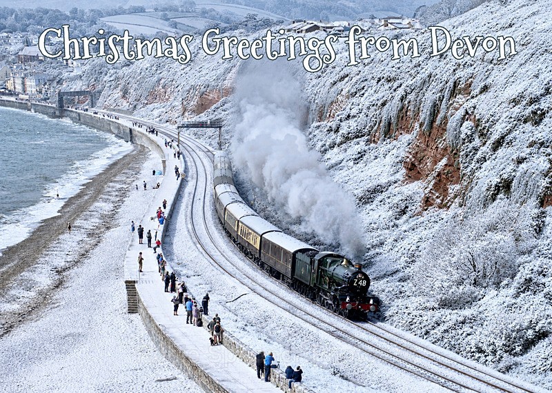XM069 NEW 2026 - Xmas Devon - Steam Train - Xmas Cards Dawlish