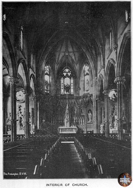 historical photographs of the church of the assumption, philadelphia pennsylvania - presented by matthew christopher murray of abandoned america