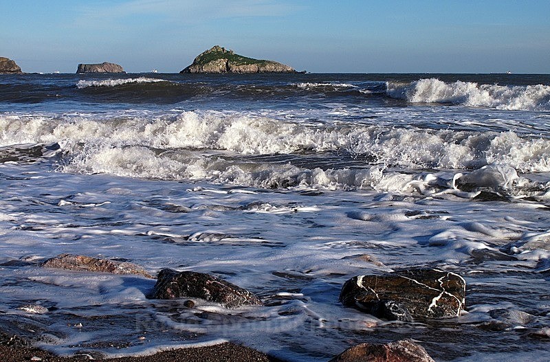 The waves roll in at Meadfoot - Meadfoot Beach Torquay