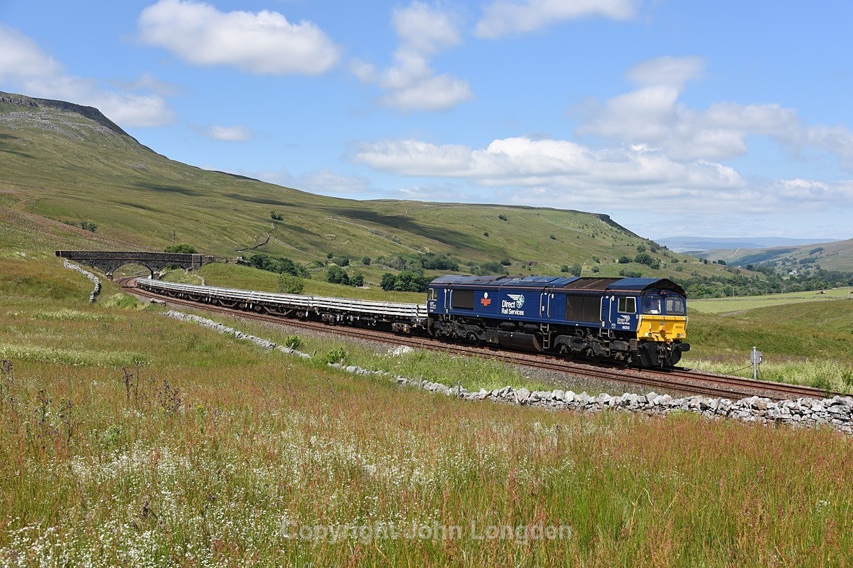 JL - 15.7.21 66303 6K05 Carlisle - Crewe, Ais Gill - Ais Gill (road bridge southbound)