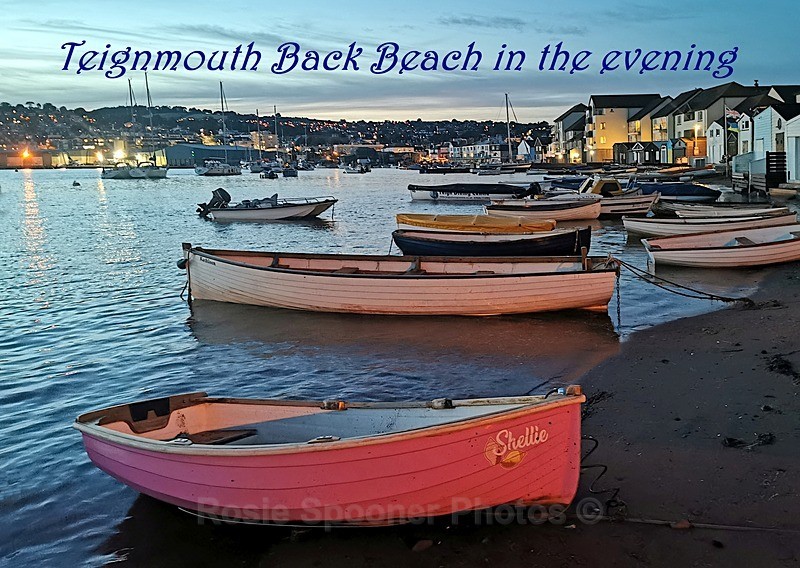 RSP057 New Teignmouth Back Beach in the evening - Teignmouth and Shaldon Postcards