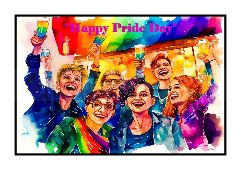 Spectrum of Joy, Pride Day Paintings by Paul Duddell, Whispers & Strokes - Artist, Painter, and Photographer