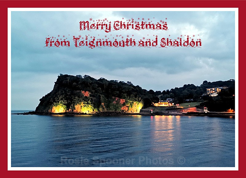TS73 - Ness view at night - XMAS CARDS Teignmouth and Shaldon