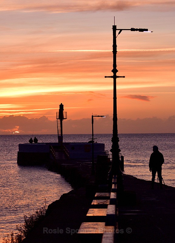 Fishermen and Photographers at sunrise Looe - Portrait Views