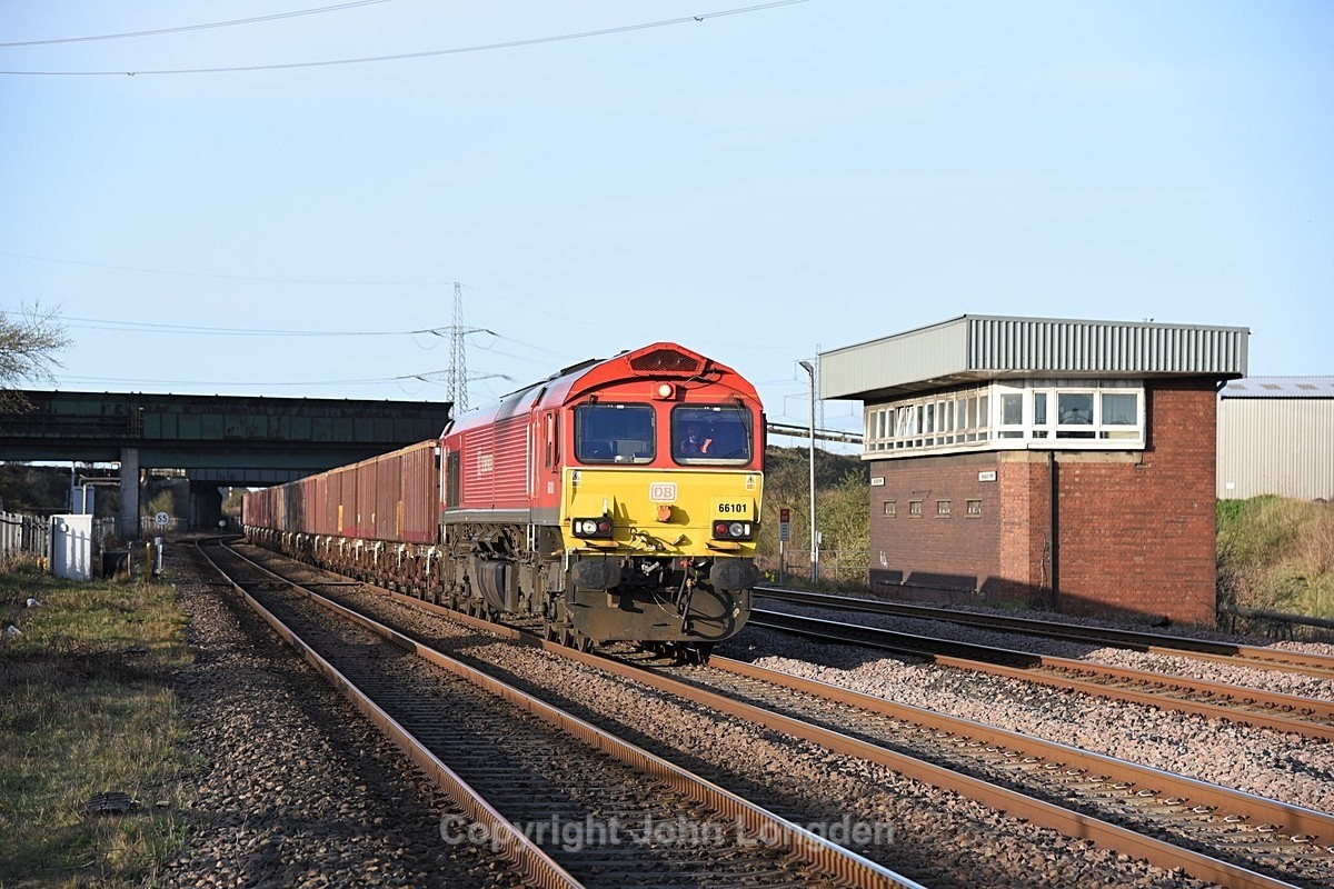 JL - 30.3.21 66101 Tees Yard - Redcar Ore Terminal, Grangetown - Teesside (west to east)