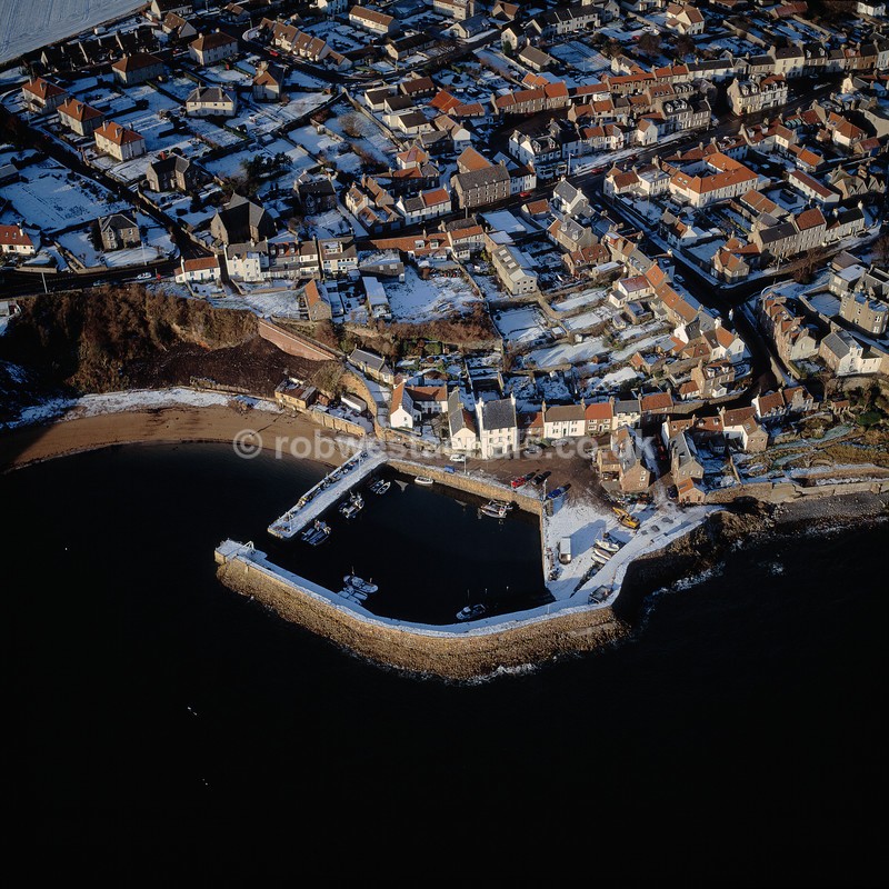 aerial pictures of Scottish east coast coastline coastal towns villages tourist attractions harbours of Scotland