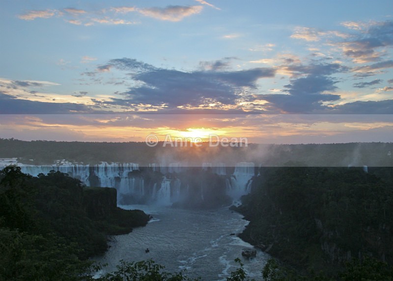 Iguassu at sunset, Brazilian side - Brazil