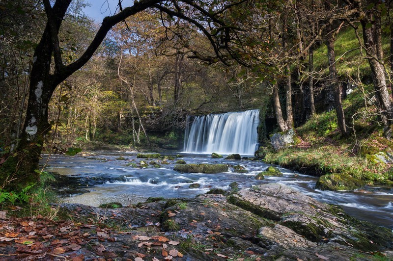 An autumn waterfall - Wales