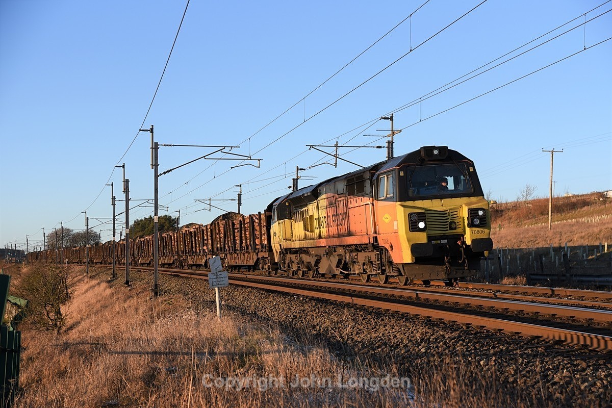 JL - 15.12.22 70806 6J37 Carlisle - Chirk, Scout Green - West Coast Main Line (north to south)