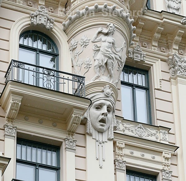 Riga-Face sculpture - Scandinavia and The Baltics