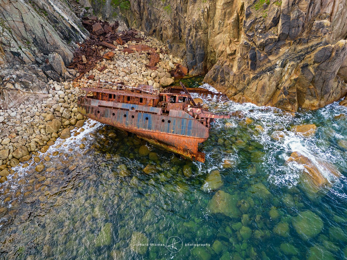 Remains of the MV RMS Mulheim - FROM ABOVE