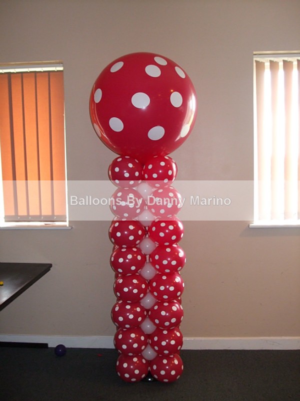 Polka dot Column - Birthday Balloons