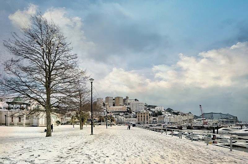 Torquay Seafront in snow 2 - Snowy Views