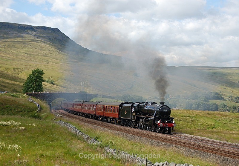 23.7.11 - LMS 5MT 45305 Carlisle - Liverpool CME, Ais Gill - Ais Gill (road bridge southbound)