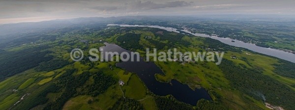 Panoramic Esthwaite and Windermere - English Lake District from Hot Air Balloon
