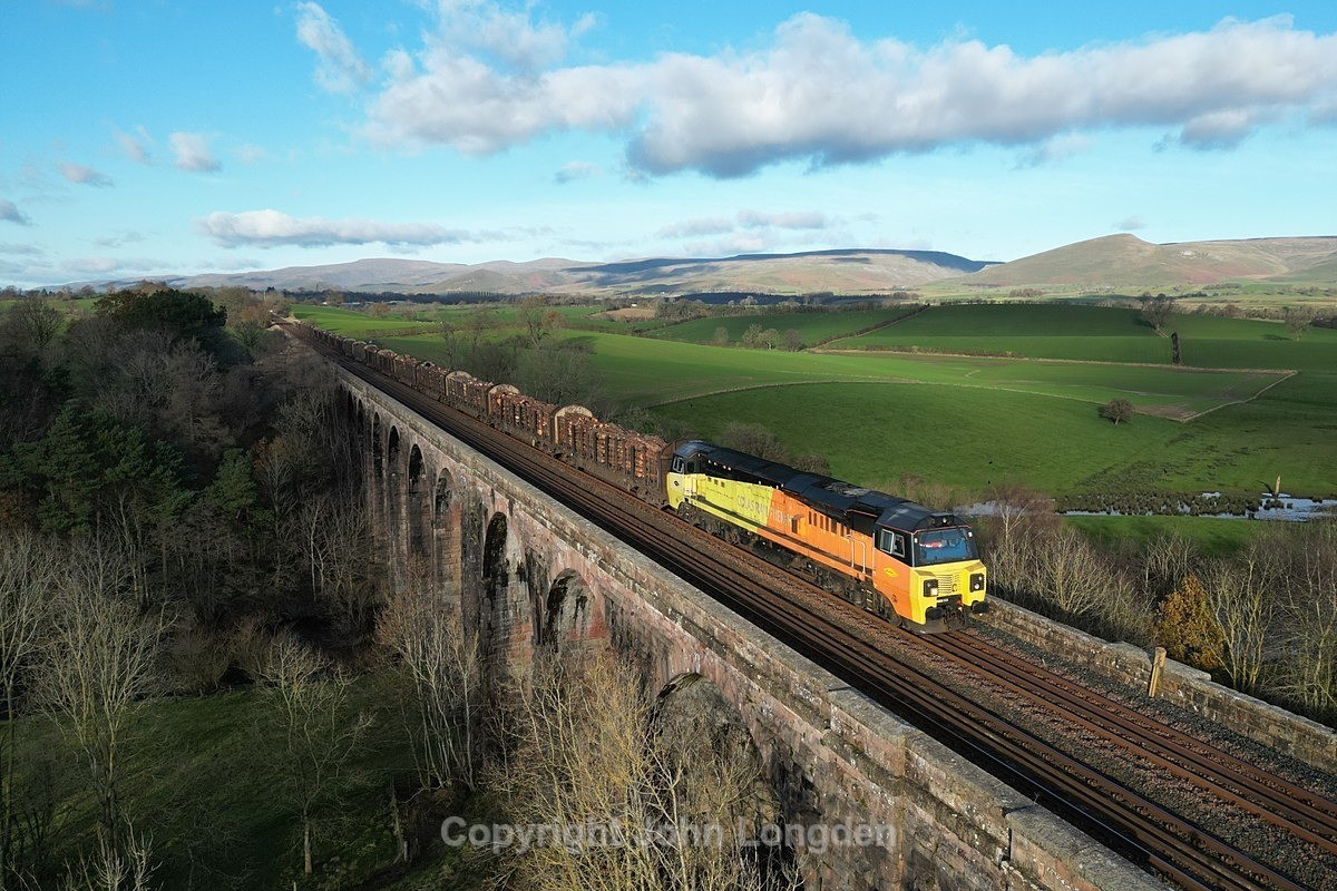 JL - 24.11.23 70812 6J37 Carlisle - Chirk Ormside Viaduct - Ormside