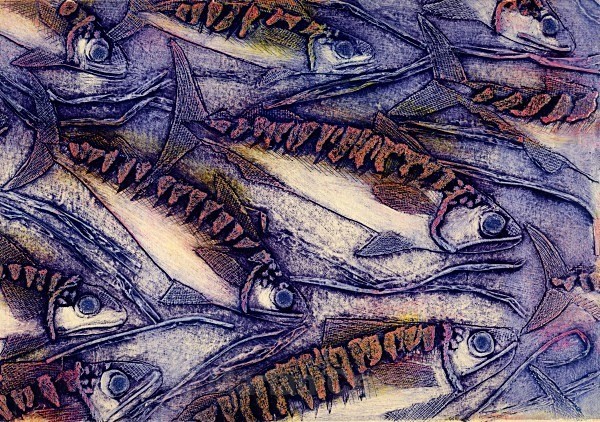 Going with the Flow - Collagraphs