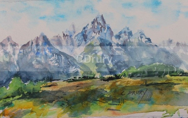 Summertime in the Tetons - Watercolor