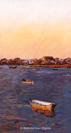 boats at dusk - Paintings 7