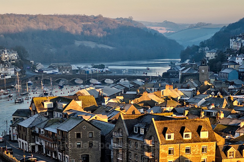 Golden light just after sunrise at Looe - Looe