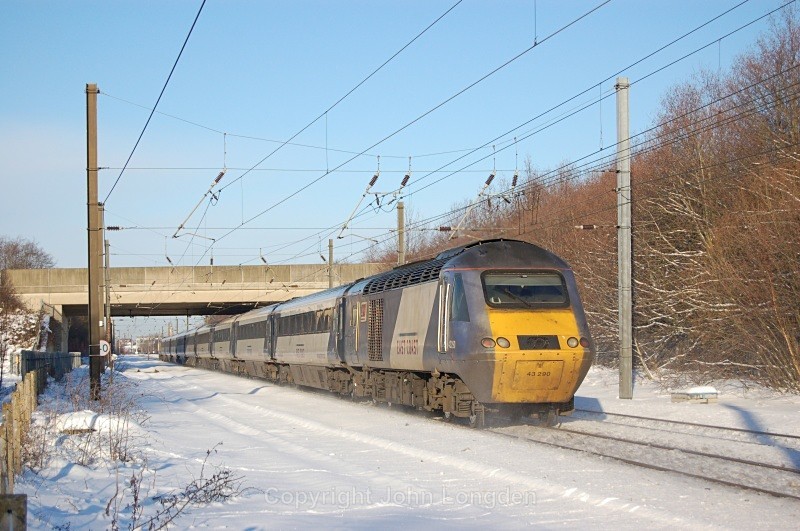 6.12.10 43290 & 43251, Darlington south - East Coast Main Line (north to south)
