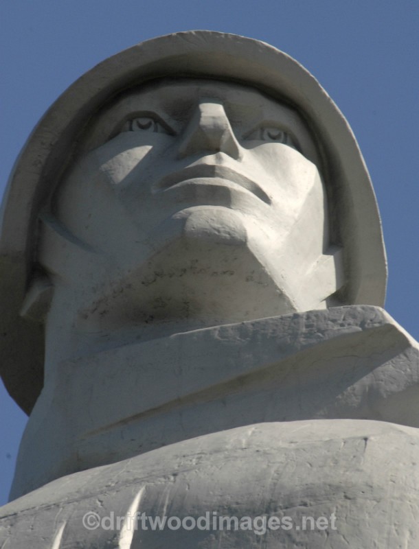 Murmansk Alyosha memorial from front detail of head - Murmansk, Russia