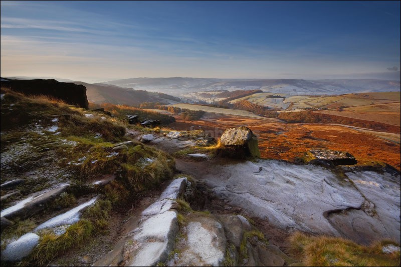 Early Frost on Stanage Edge - Peak District Winter