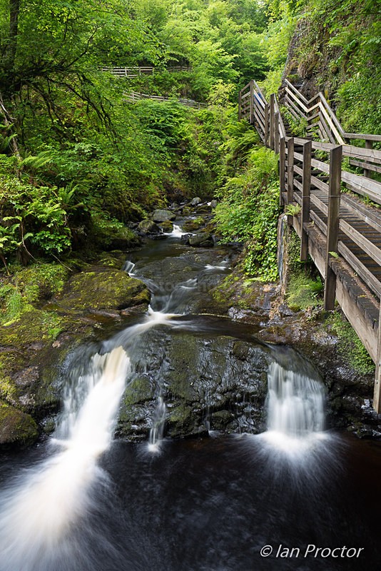 Waterfall Walkway - Glenariff Forest Park, County Antrim. - County Antrim