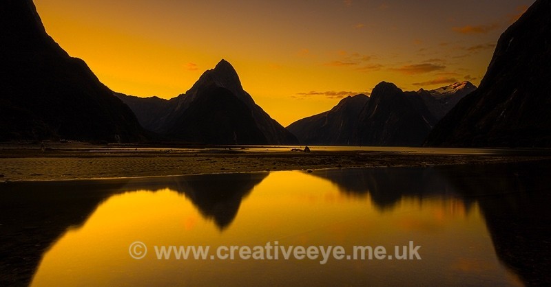 No.0065  Last light at Milford Sound - Landscape