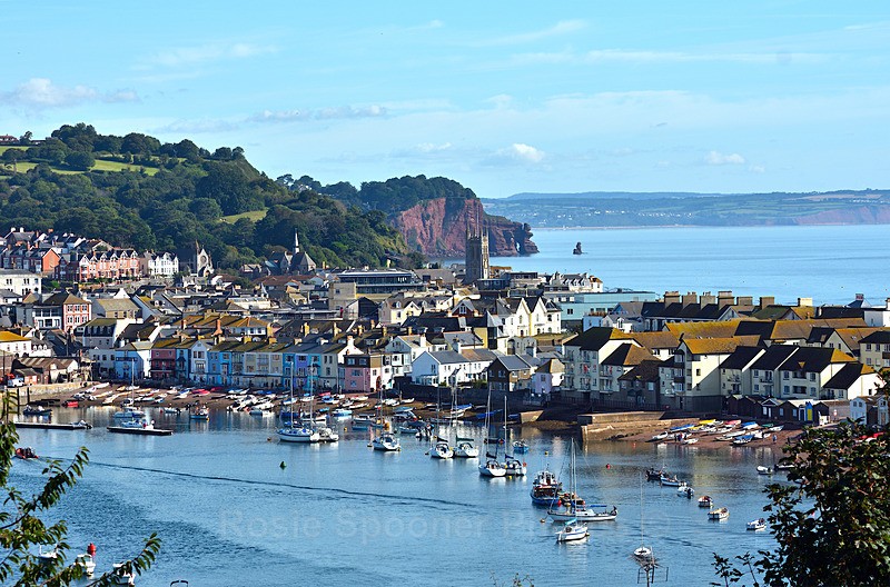 TS95 - Looking down on Teignmouth from Shaldon - Greetings Cards Teignmouth and Shaldon