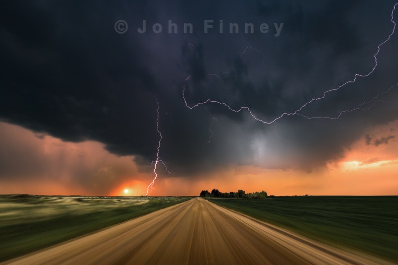 Storm Chase Sunset - Weather photography