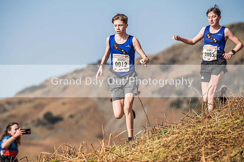 Elterwater-356 - Kendal Winter League Elterwater Under 15/17 Fell Races Sunday 9th March 2025