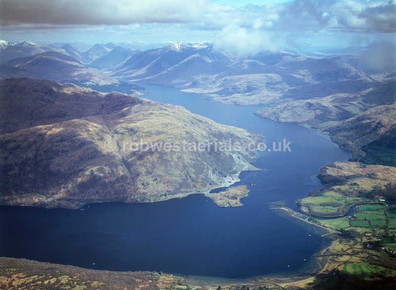aerial pictures of Scotland west coast sea lochs of Loch Etive
