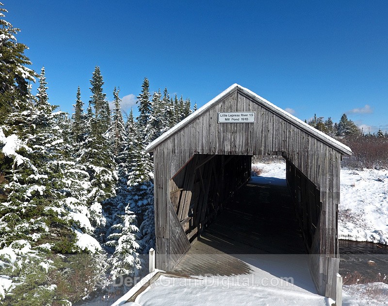 Little Lepreau River Covered Bridge #1.5 Mill Pond NB Canada 1910 - Covered Bridges of New Brunswick