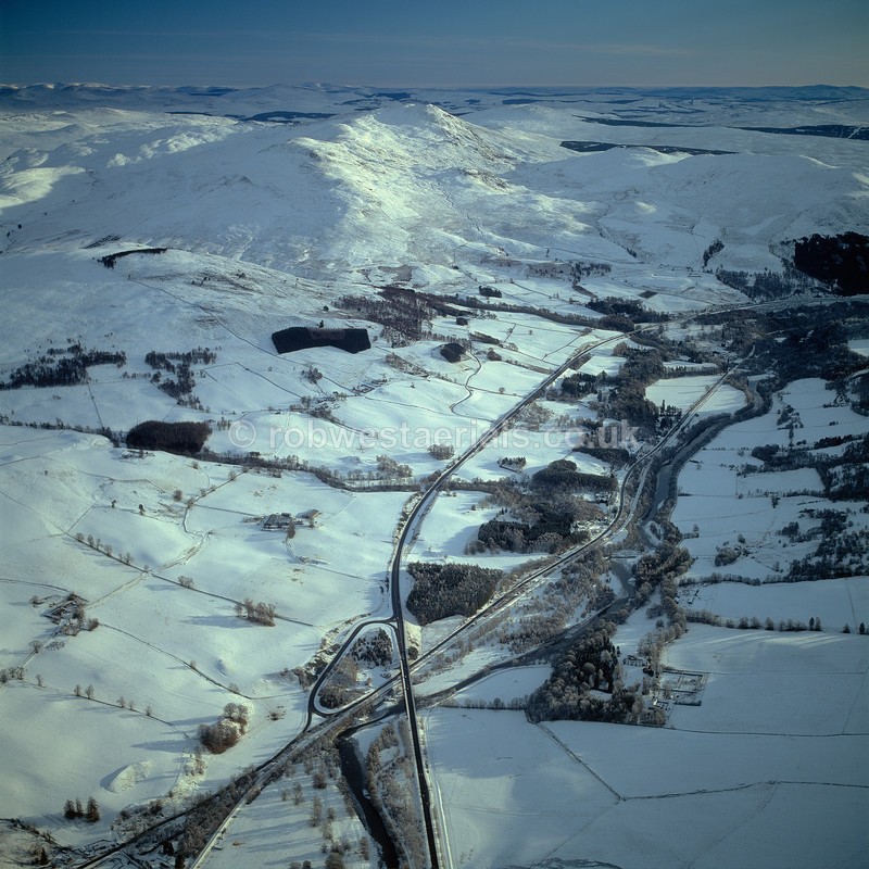 aerial pictures of Scottish settlements roads of Scotland Perth to Inverness road