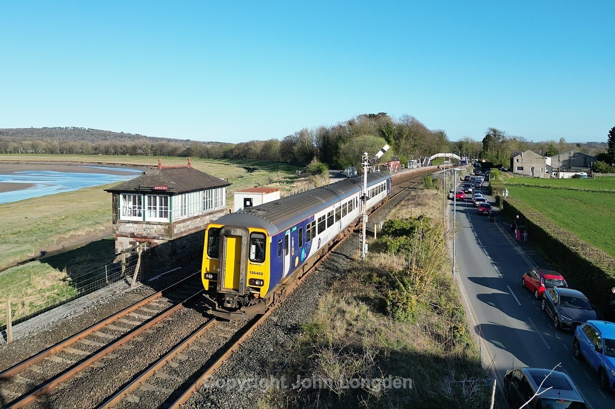 JL - 5.4.25 156468 5C43 17:27 Lancaster - Barrow, Arnside - Latest shots