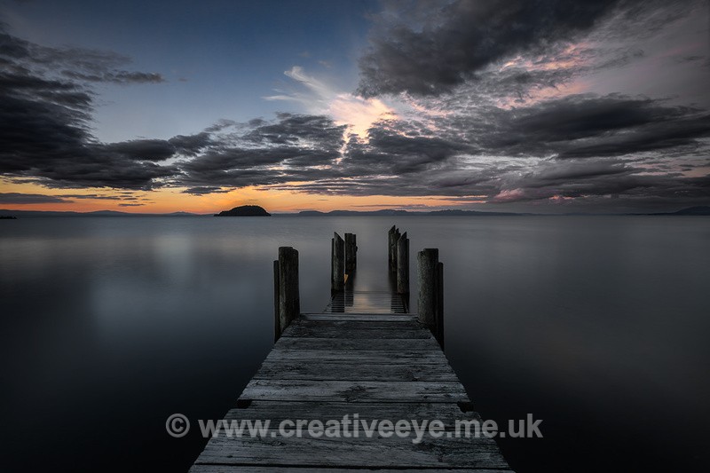 No.0070. 'Lake Taupo Jetty'  New Zealand. - Landscape