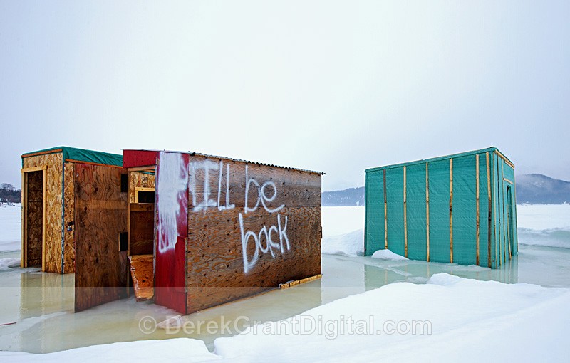 End of Season - Cameron Road Ice Shacks - Rothesay, NB Canada
