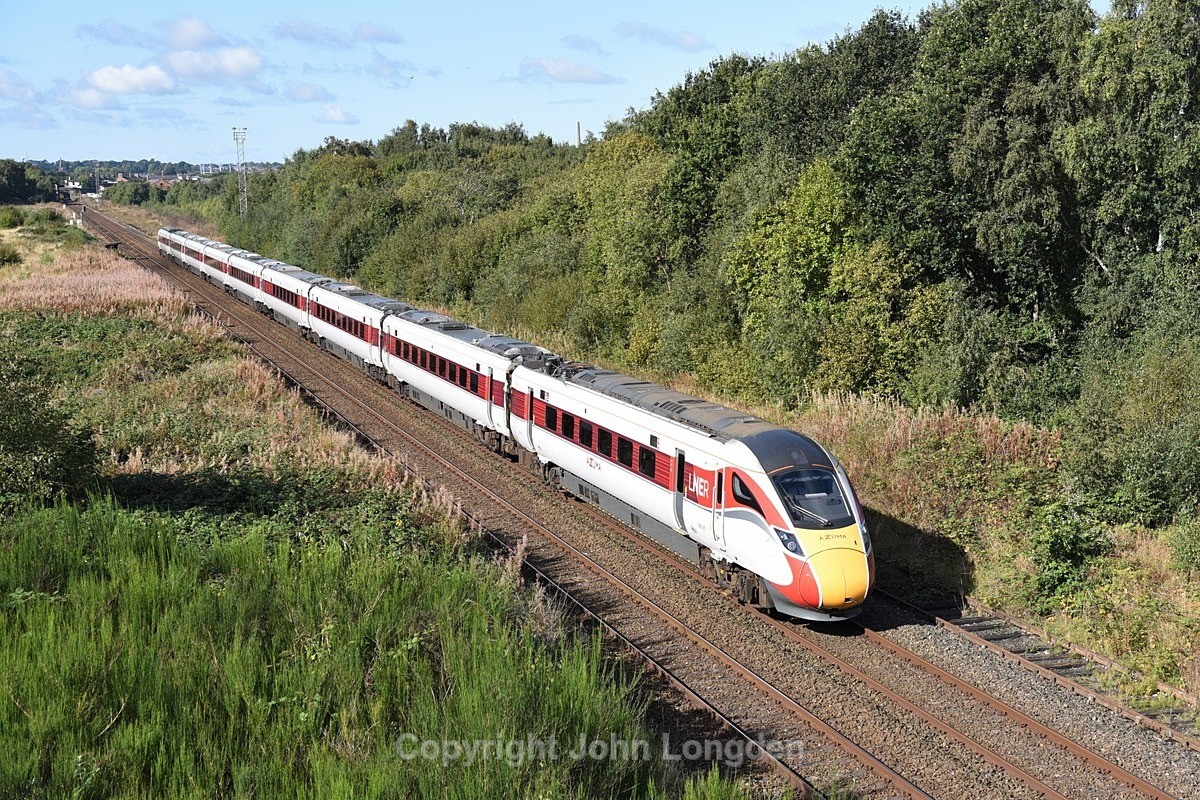 JL - 24.9.22 800107 09:41 Edinburgh - Kings Cross, Carlisle - Tyne Valley (west to east)