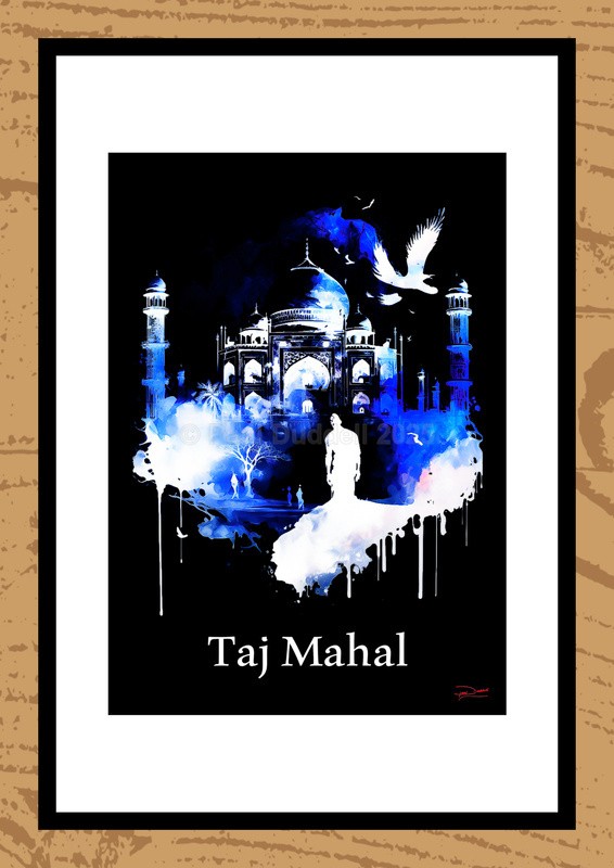 Taj Mahal Ink Paintings by Artist Paul Duddell