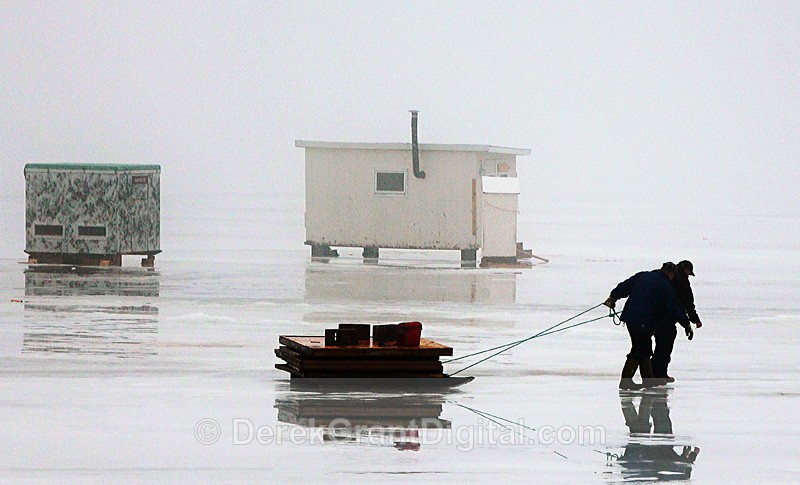 Renforth Ice Fishing Huts  Rothesay New Brunswick Canada